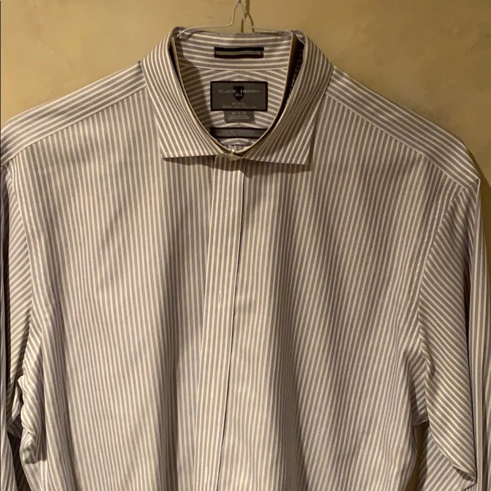 Black Brown 1826 Mens Non-iron Button Down